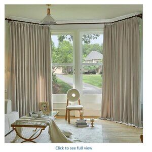 MAIHER Extra Wide Pinch Pleated Curtains (Camel Beige, 72” W x 96” L) 1 Panel